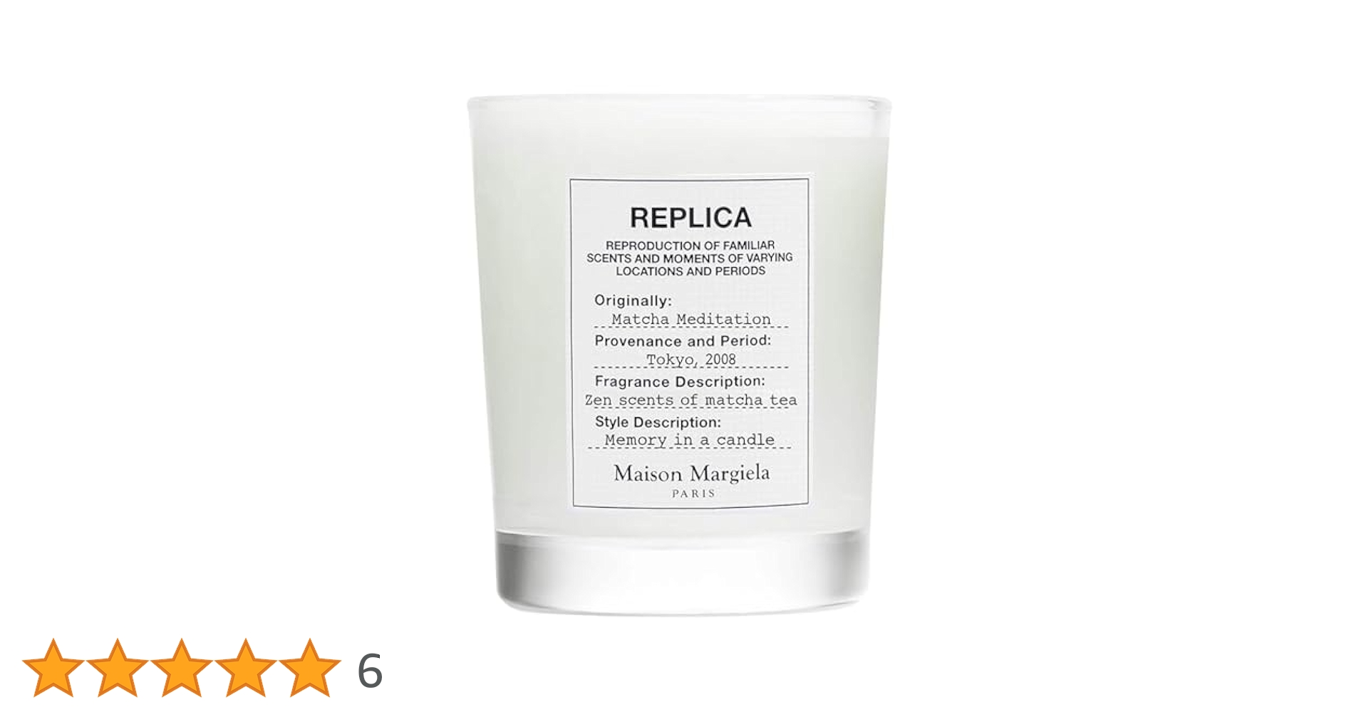 Margiela レプリカ キャンドル マッチャメディテーション matcha Amazon.co.jp: Maison Margiela REPLICA 抹茶 瞑想キャンドル